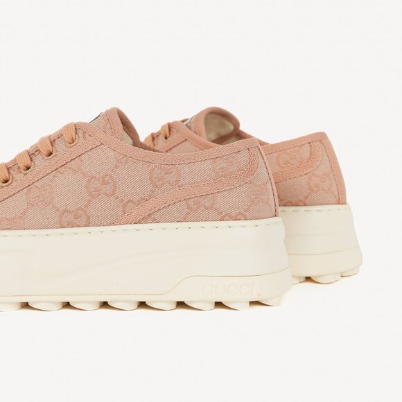 Gucci Pink New Canvas GG Monogram Platform Sneakers - Picture 8 of 11